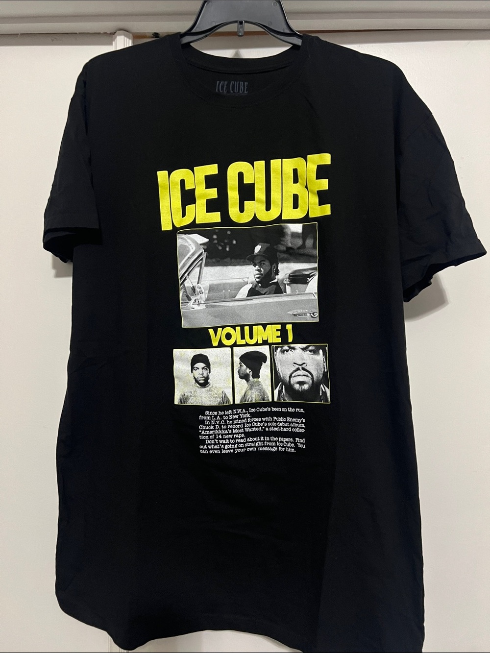 Ice Cube Volume 1 Black Graphic Tee - Yellow Print